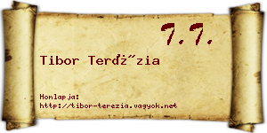 Tibor Terézia névjegykártya