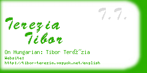 terezia tibor business card